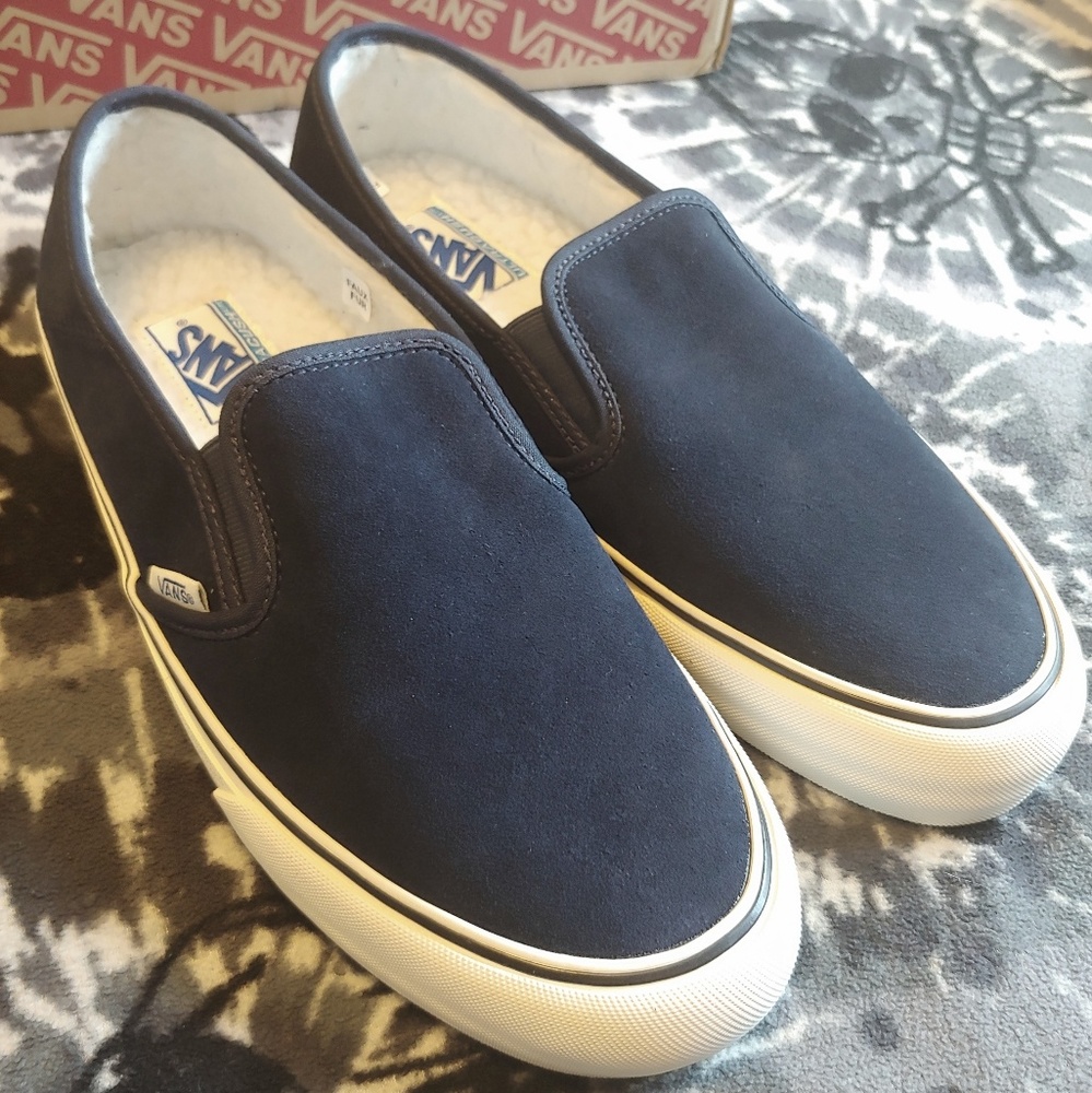 Vans Slip-On Sf (Fleece) Dress Blues/Mars Sz 10.5